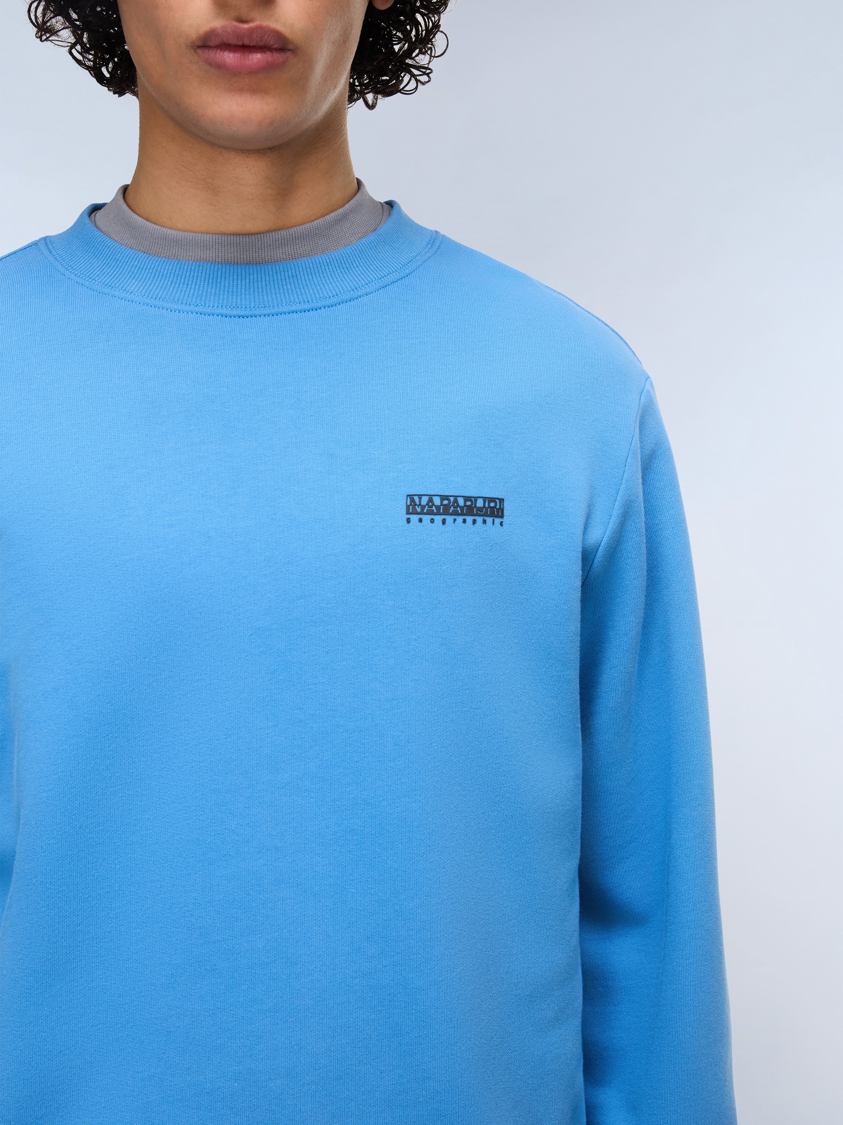 Napapijri Small Box Logo Sweatshirt - Light Blue
