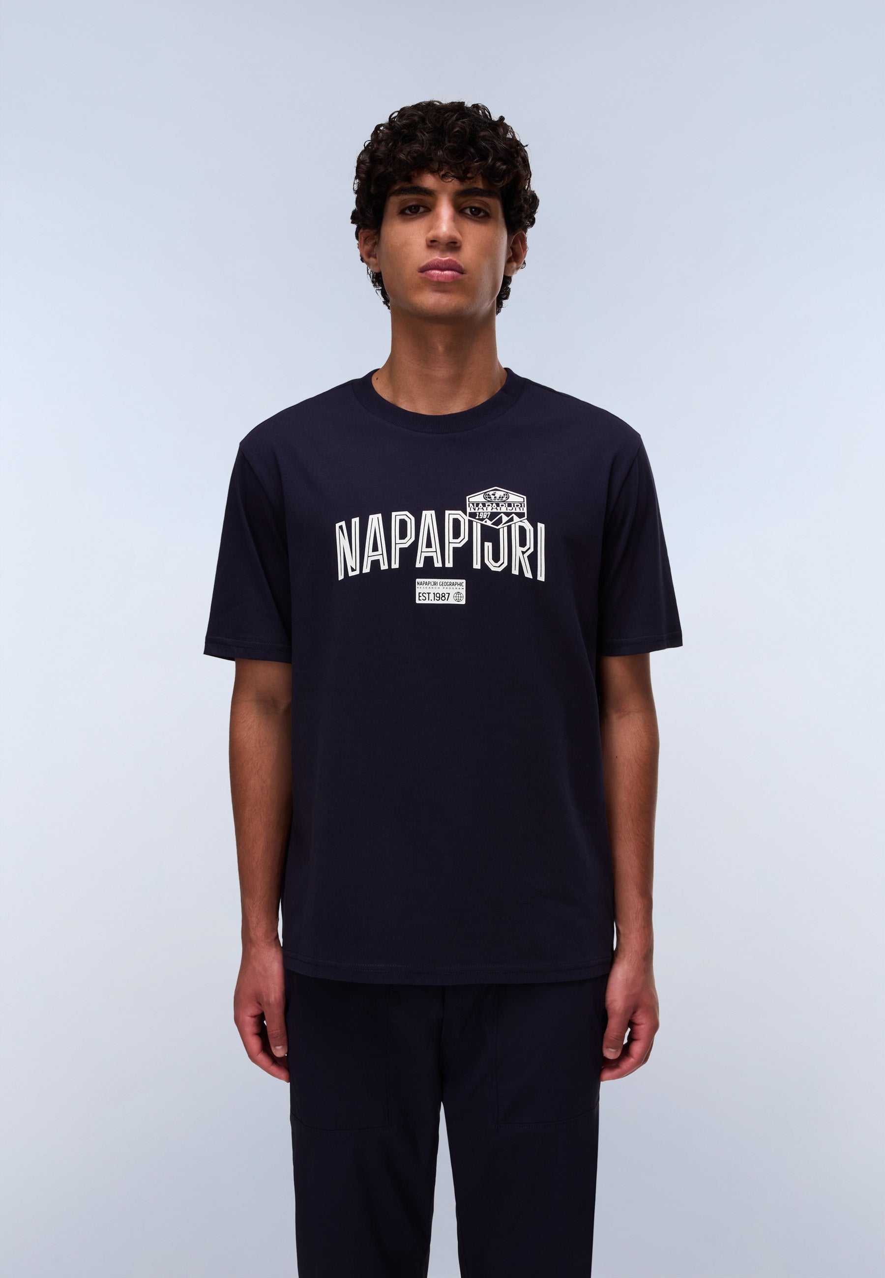 NAPAPIJRI S-FUNES SHORT SLEEVE T-SHIRT - BLUE MARINE