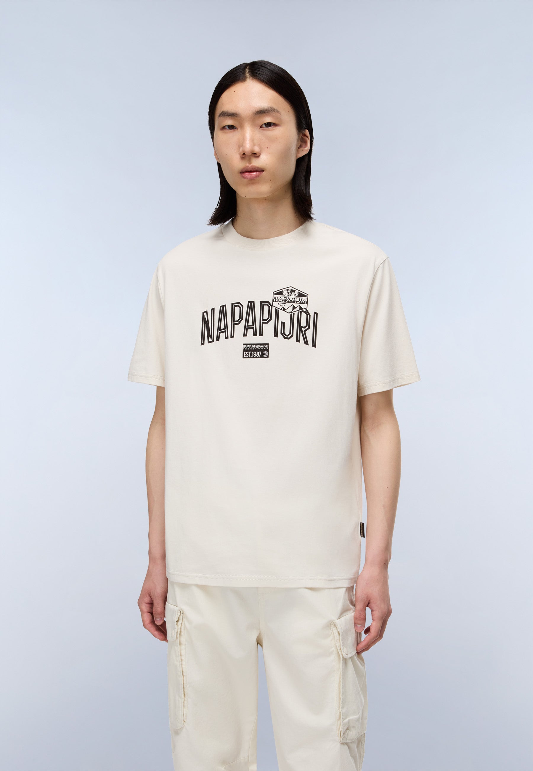 NAPAPIJRI S-FUNES SHORT SLEEVE T-SHIRT - BEIGE DIMITY