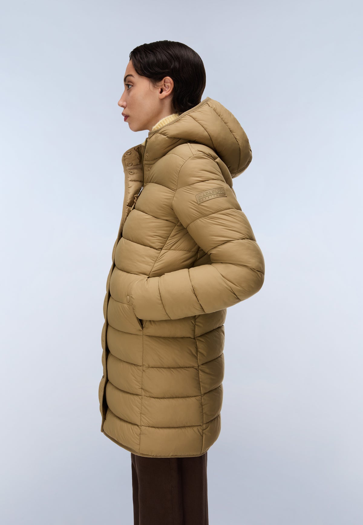 Napapijri Aerins Medium Womens Puffa Jacket - Oak