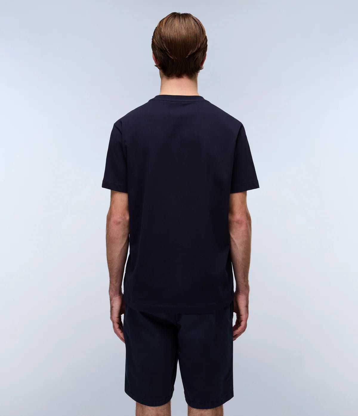NAPAPIJRI BOX LOGO SHORT SLEEVE T-SHIRT - BLU MARINE