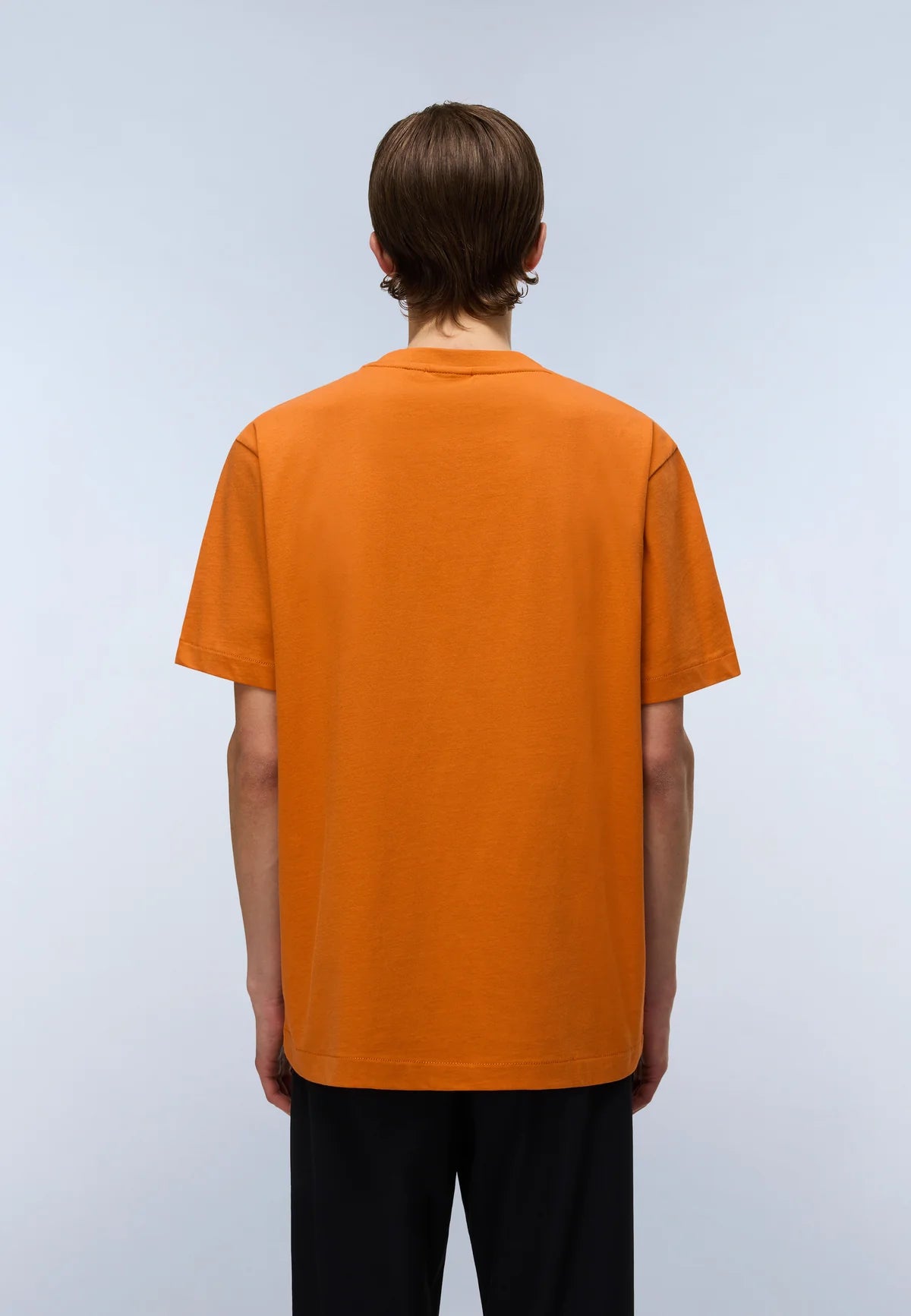 NAPAPIJRI BOX LOGO SHORT SLEEVE T-SHIRT - ORANGE PUMPKIN