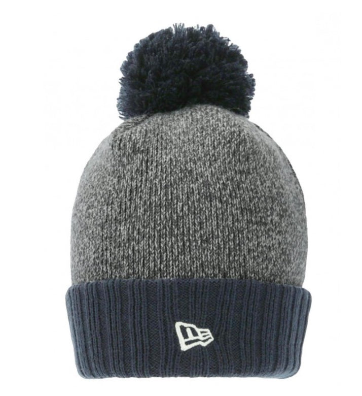 NEW ERA KNITTED BOBBLE HAT - NAVY/GREY