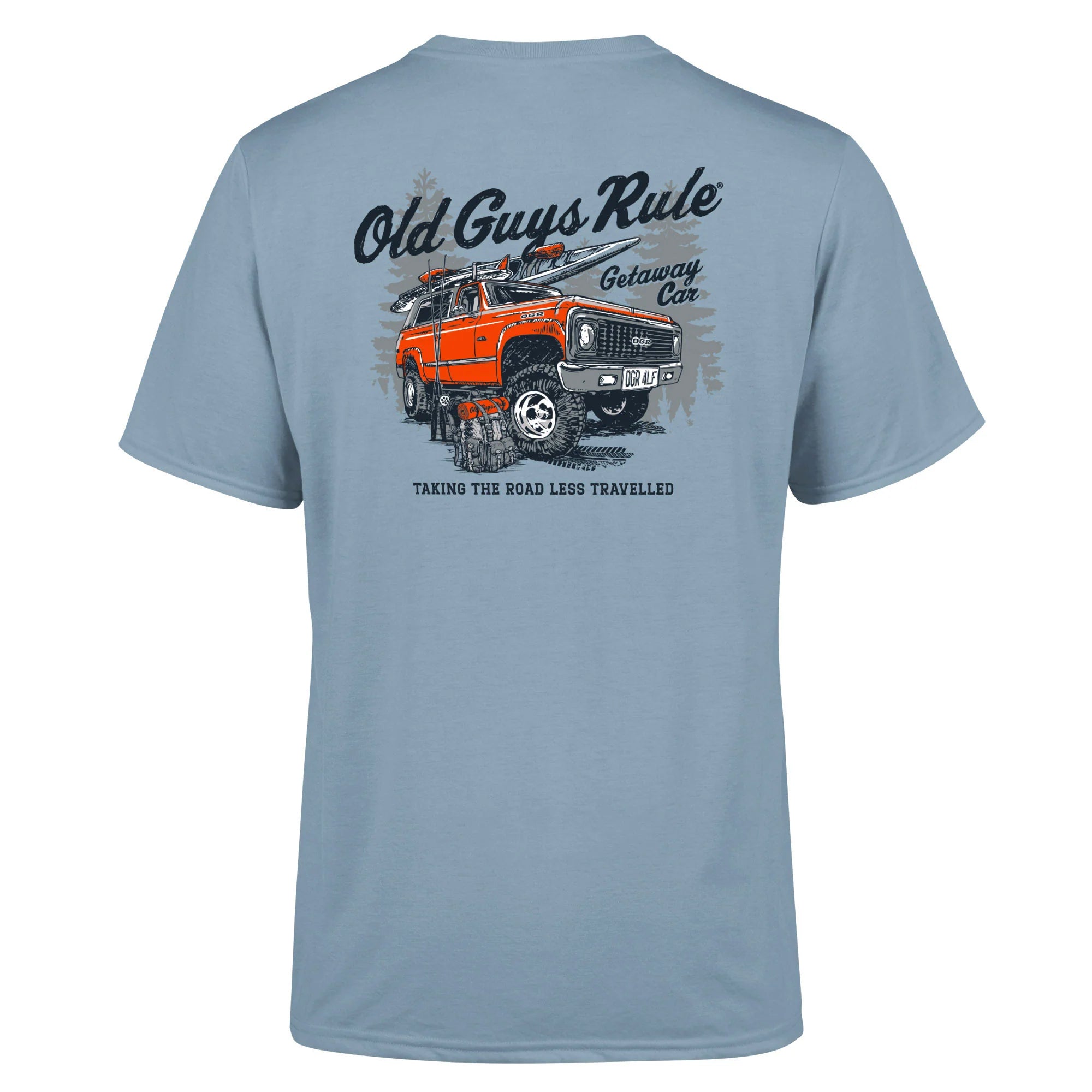 OLD GUYS RULE 'GETAWAY CAR' T-SHIRT - STONE BLUE