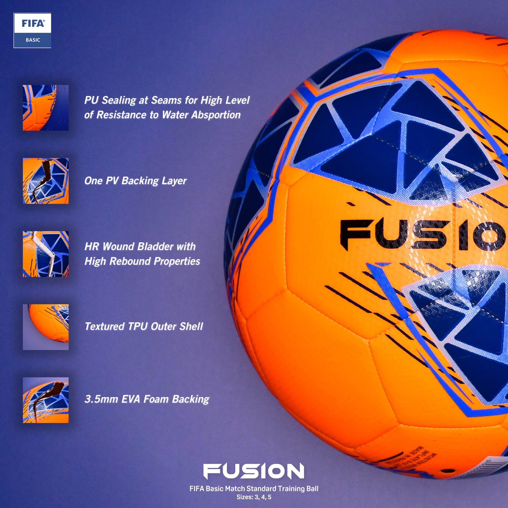 PRECISION FUSION FIFA TRAINING BALL - SIZE 5