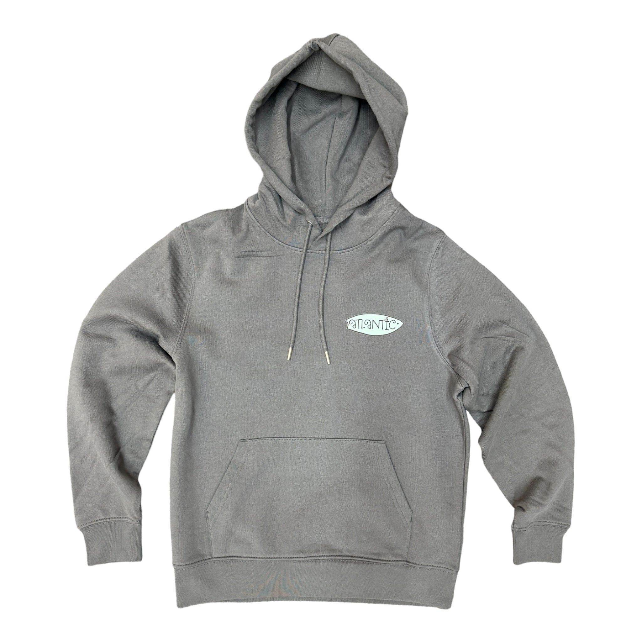 ATLANTIC APPAREL 'SURF TEAM' UNISEX POP HOODY - ANTHRACITE