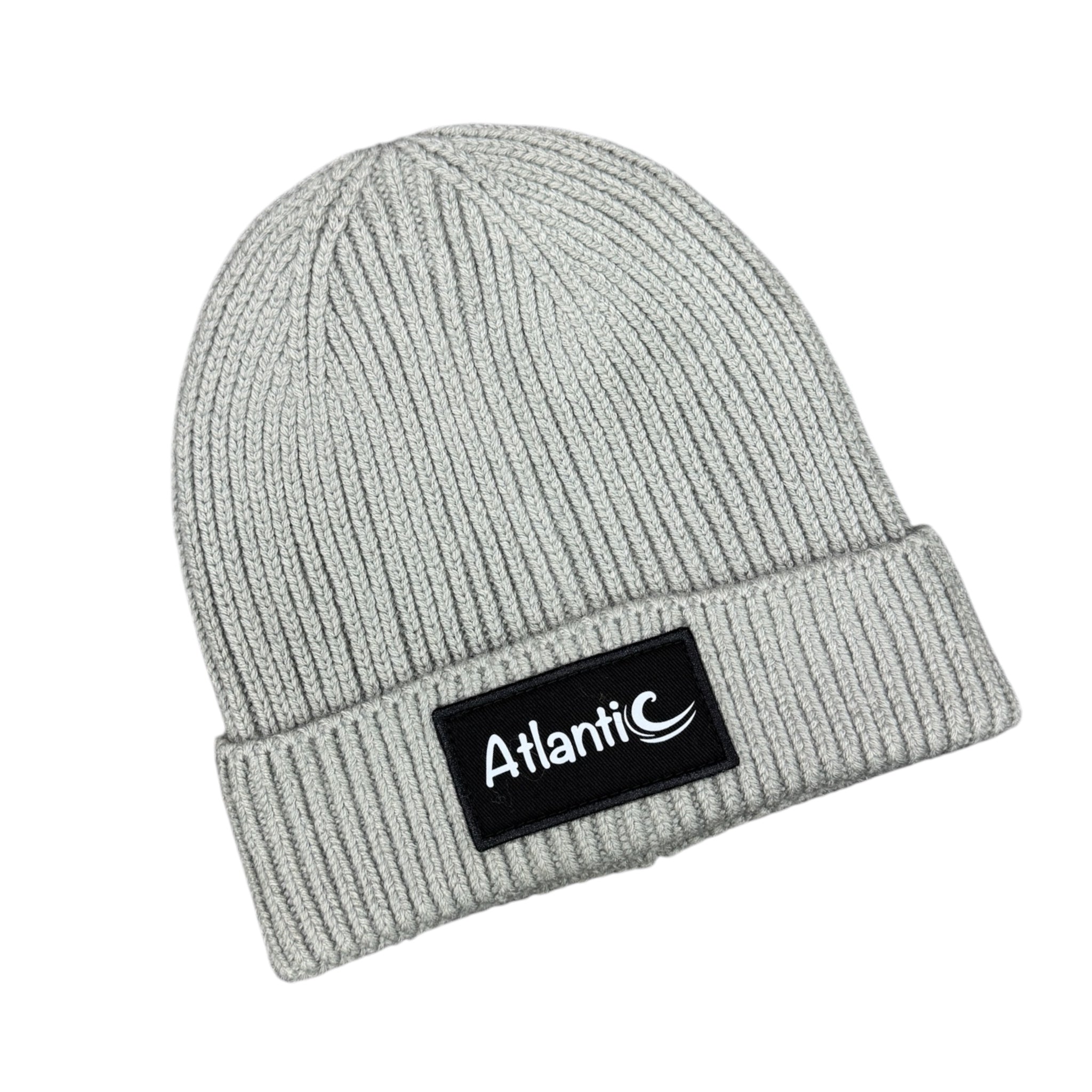 ATLANTIC APPAREL FASHION PATCH BEANIE - LIGHT GREY