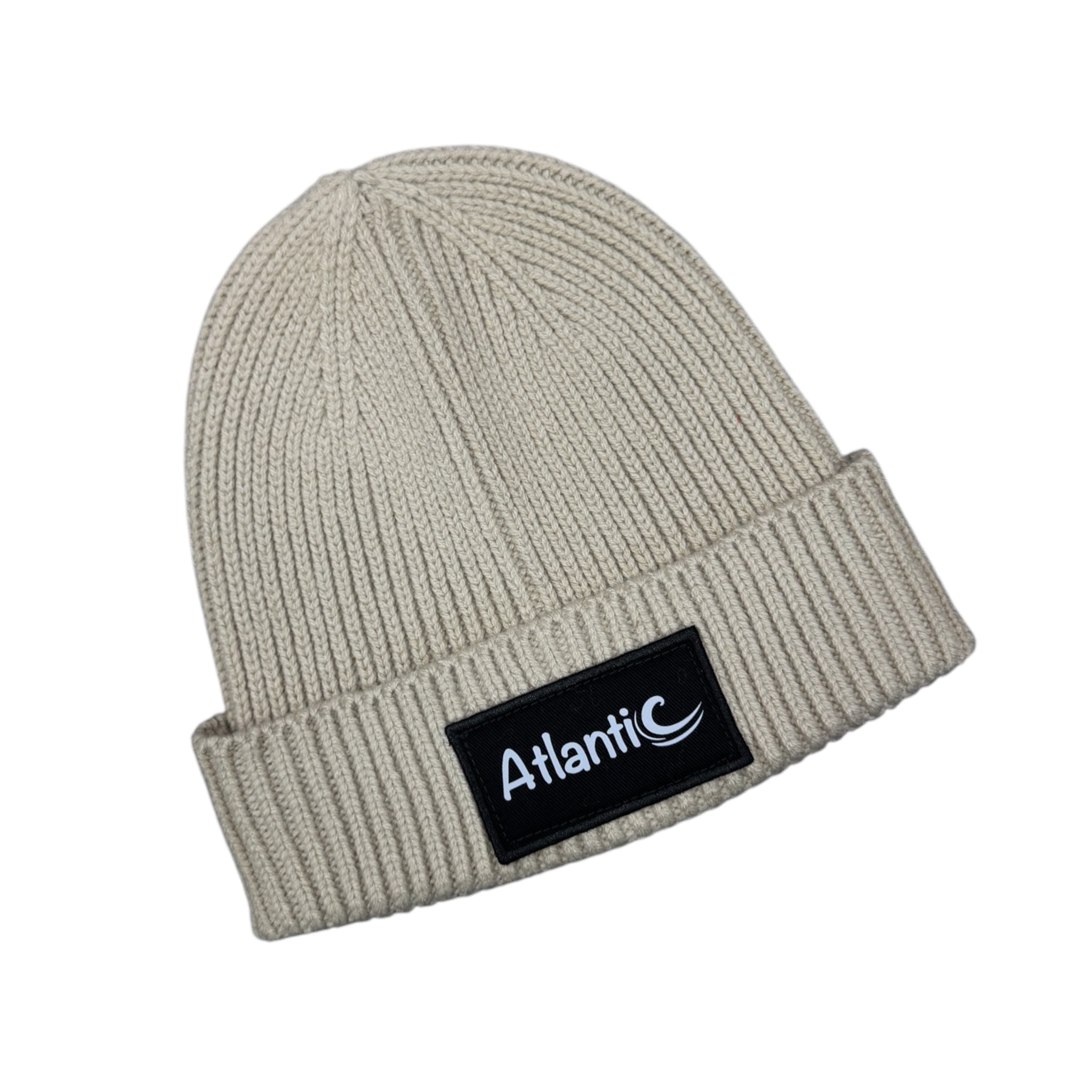 ATLANTIC APPAREL FASHION PATCH BEANIE - OATMEAL