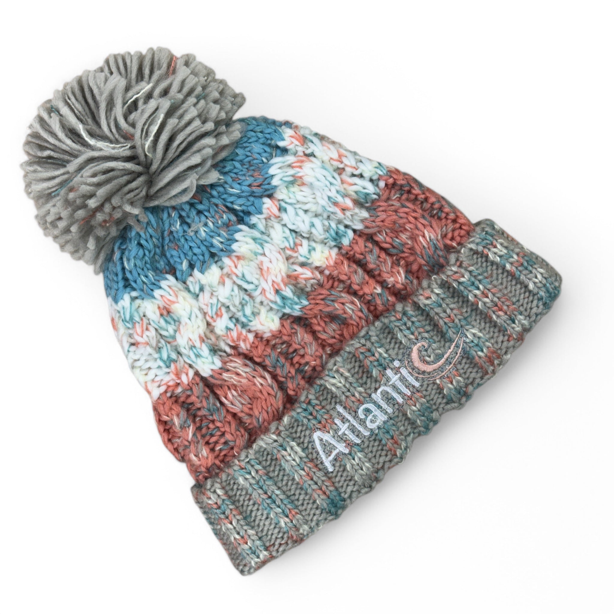 ATLANTIC 'CORKSCREW' POM BEANIE - MILKSHAKE MIX