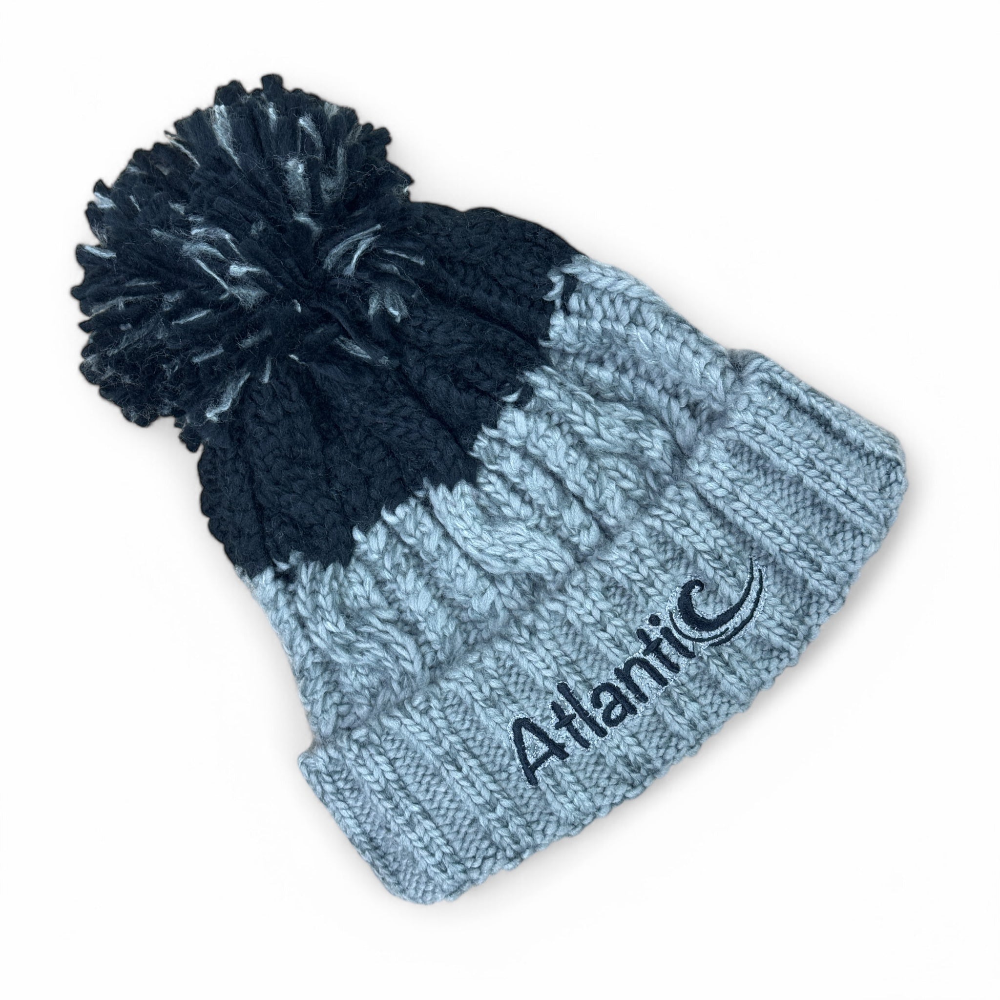 ATLANTIC 'APRES' CHUNKY KNIT BEANIE - GREY/BLACK