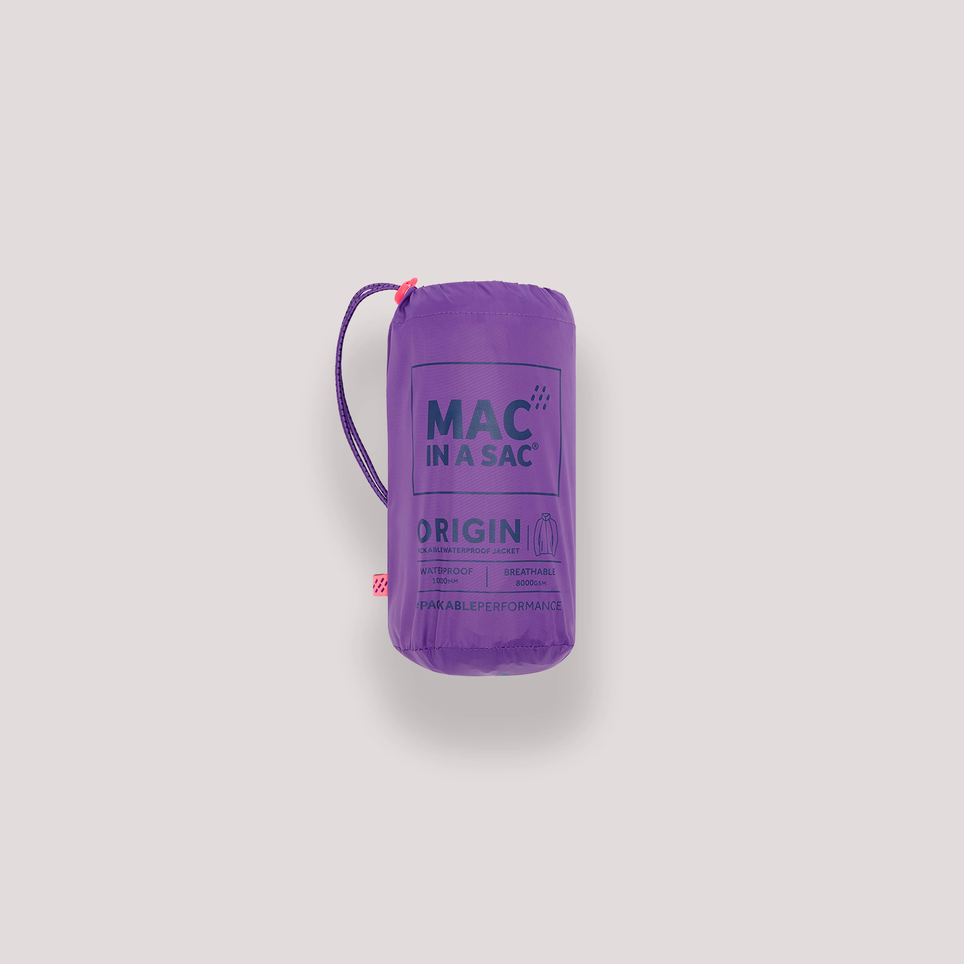 MAC IN A SAC ORIGIN II EDITION PACKABLE WATERPROOF JACKET - PURPLE
