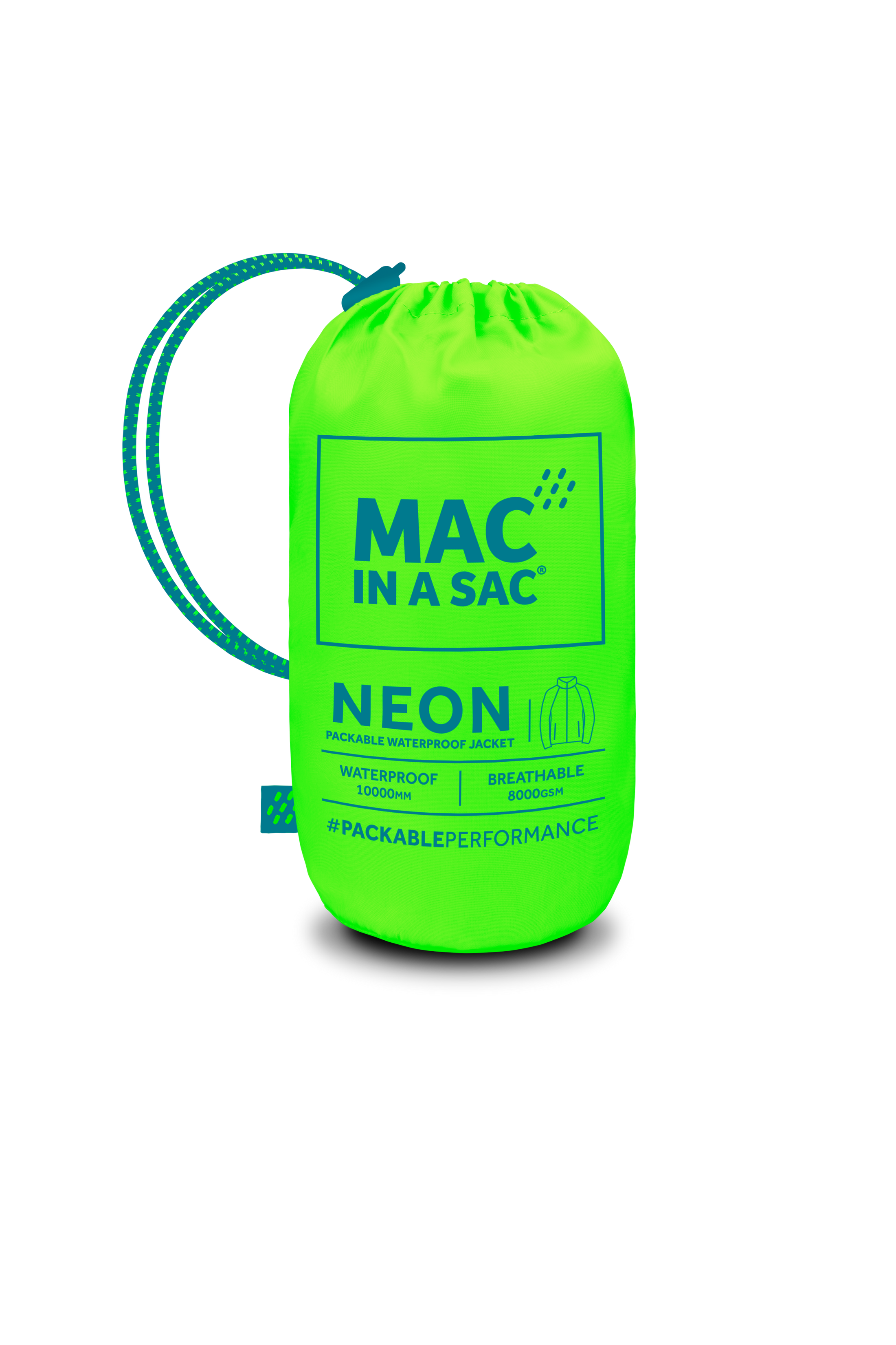 Mac In A Sac Origin II Packable Waterproof Jacket - Neon Green