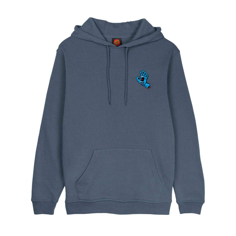 SANTA CRUZ SCREAMING HAND HOODIE - STORM GREY