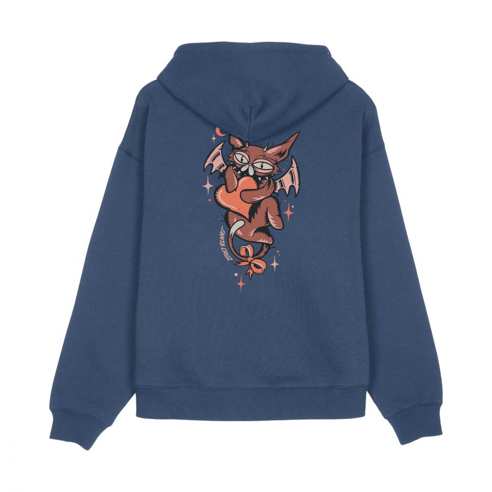SANTA CRUZ NIGHT CRITTER WOMEN'S HOODIE - HERITAGE BLUE