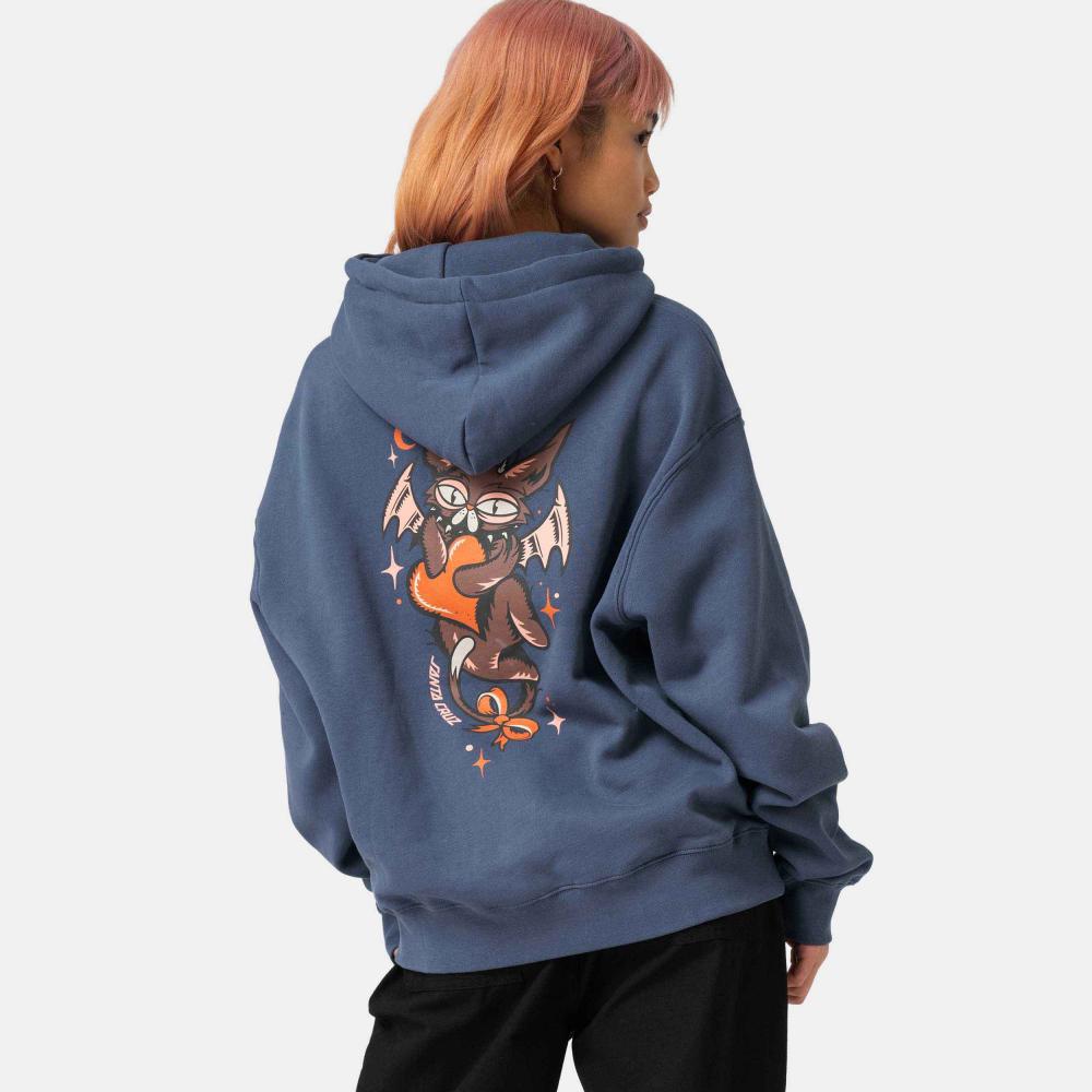 SANTA CRUZ NIGHT CRITTER WOMEN'S HOODIE - HERITAGE BLUE
