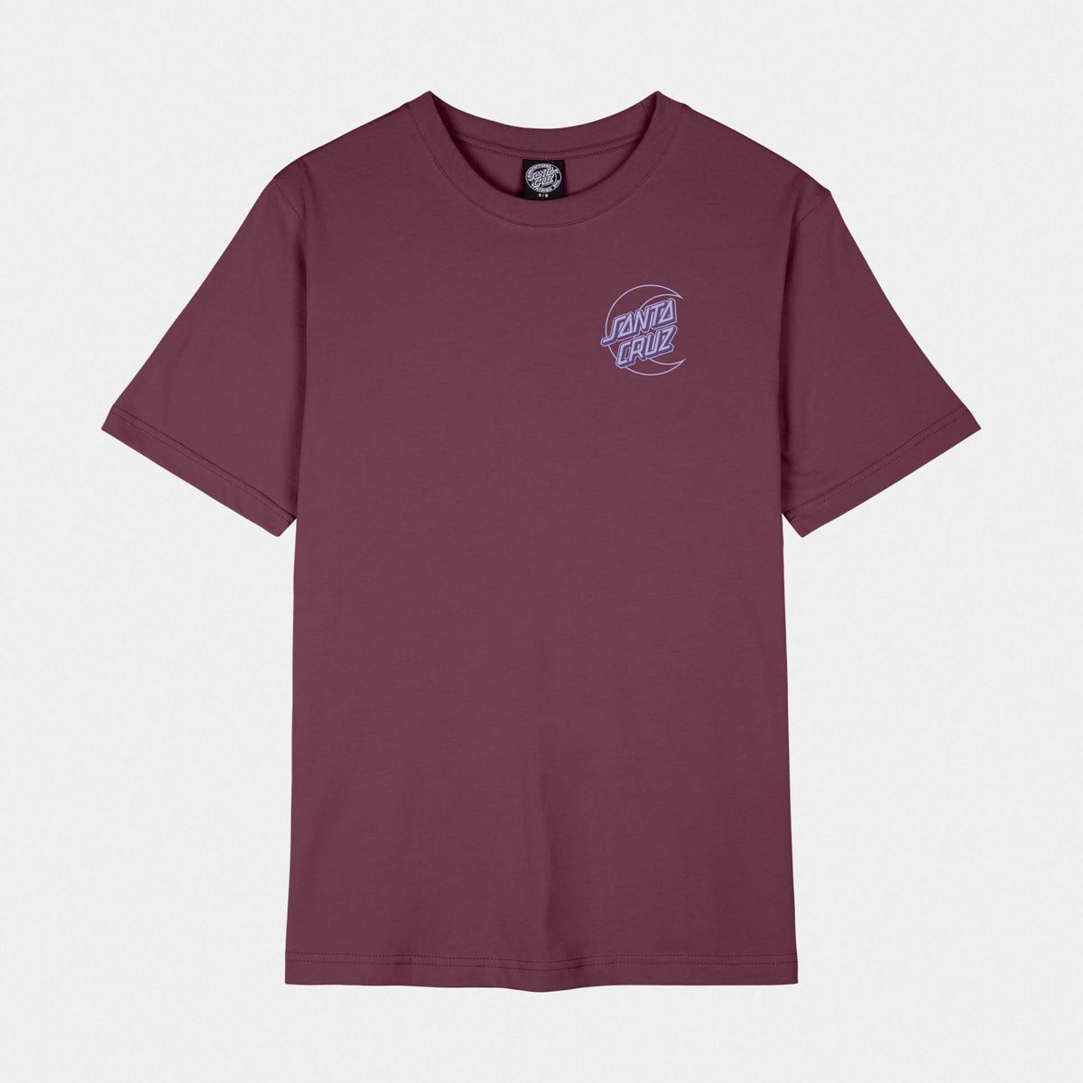 SANTA CRUZ IMPRINT MOON DOT WOMEN'S T-SHIRT - DARK CHERRY