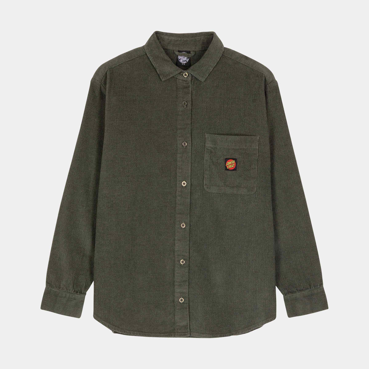 SANTA CRUZ CLASSIC LABEL WOMEN'S LONG SLEEVED SHIRT - DARK MOSS