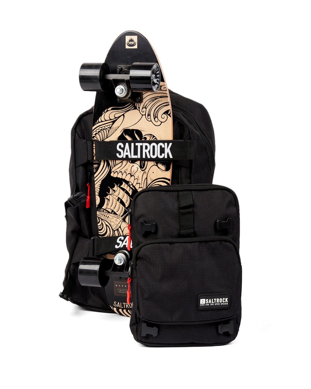 SALTROCK SKATEPACK PRO 2IN1 BACKPACK - BLACK