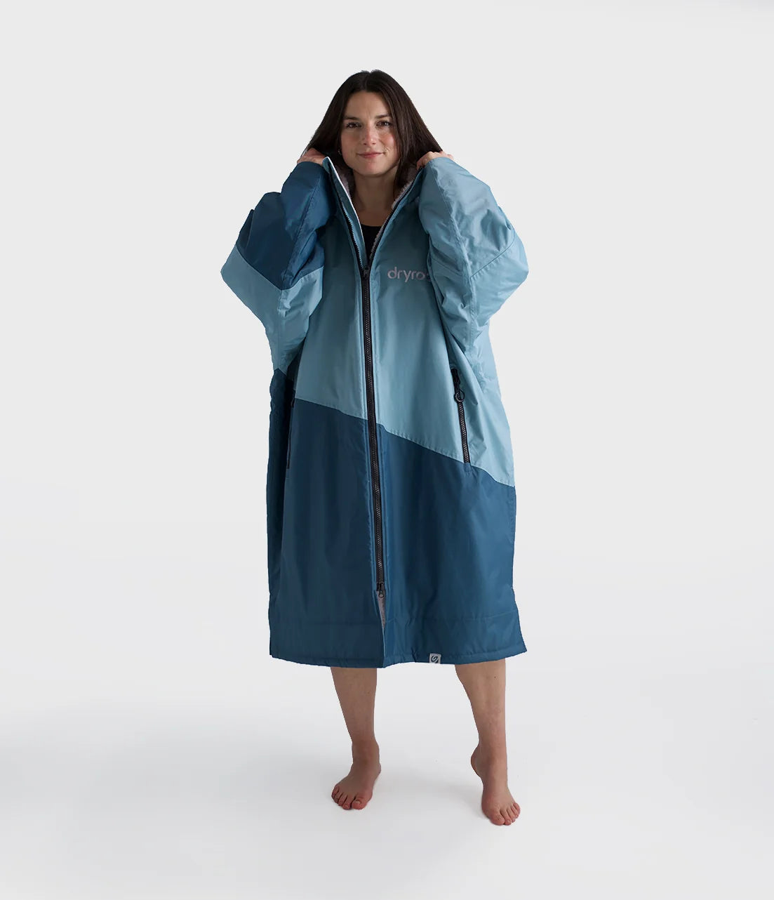 Dryrobe® Blue Light Grey Advance Adults Changing Robe