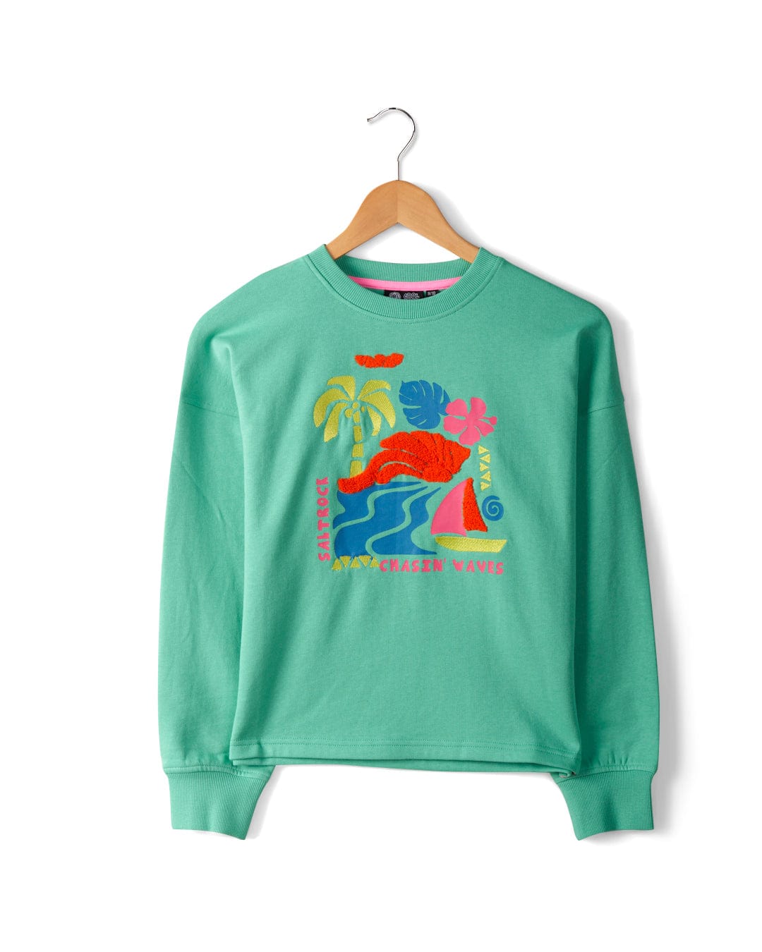 SALTROCK 'SUMMER BLOCK' KIDS SWEAT - GREEN