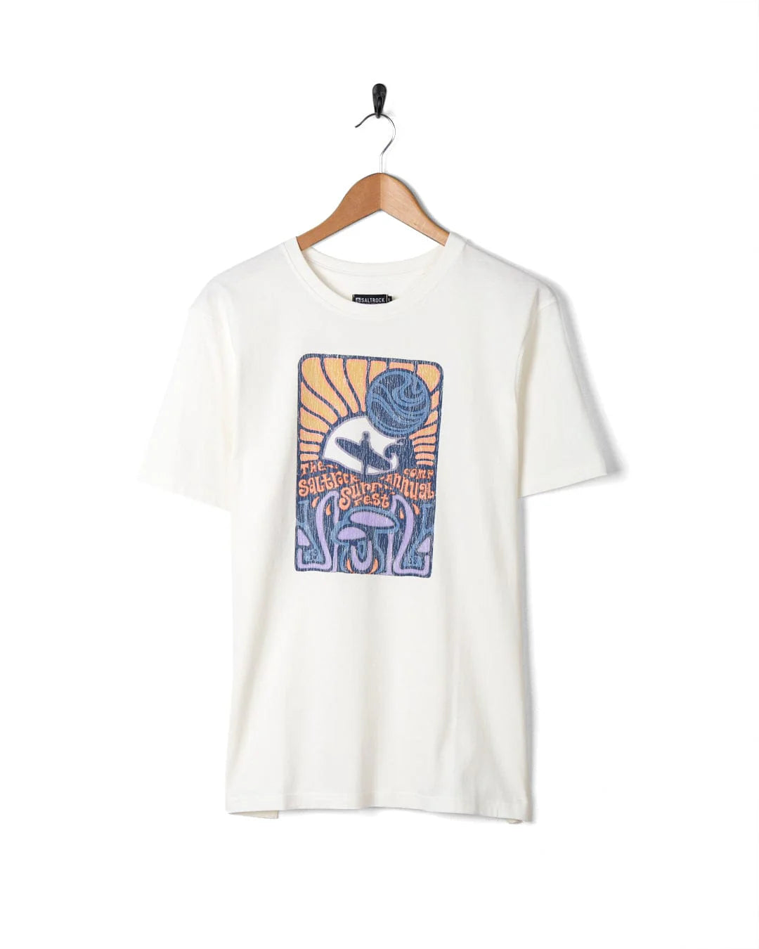 SALTROCK 'SURF FEST' MENS T-SHIRT - WHITE