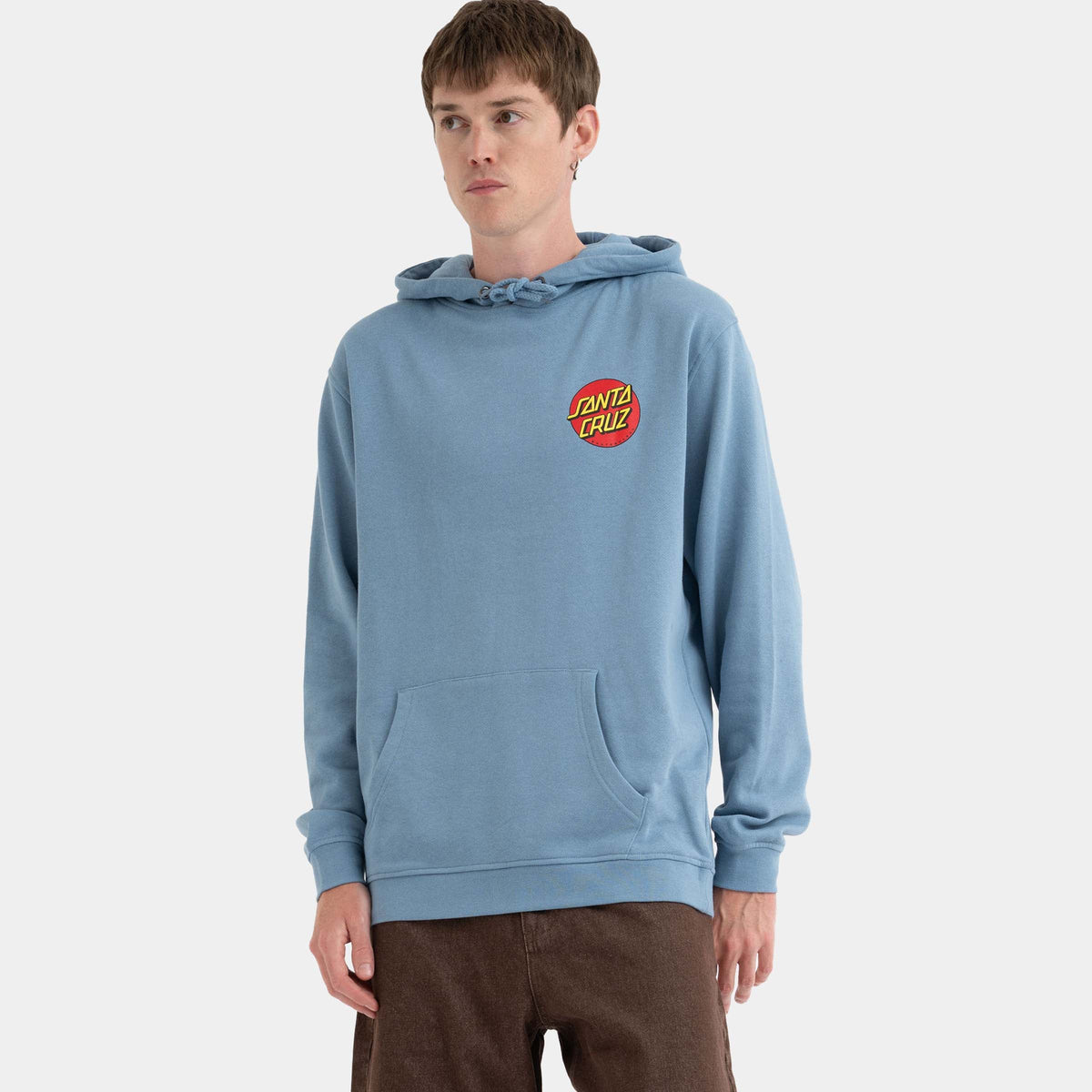 Santa Cruz Classic Dot Chest Hoodie - Faded Denim