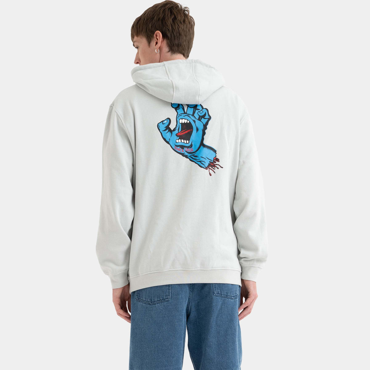 Santa Cruz Screaming Hand Chest Hoodie - Mist