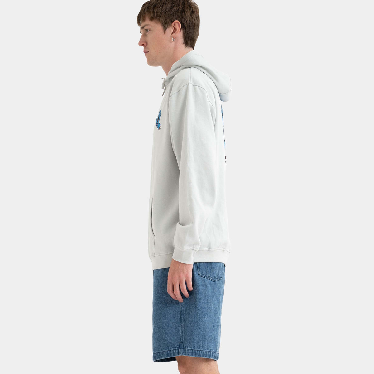 Santa Cruz Screaming Hand Chest Hoodie - Mist