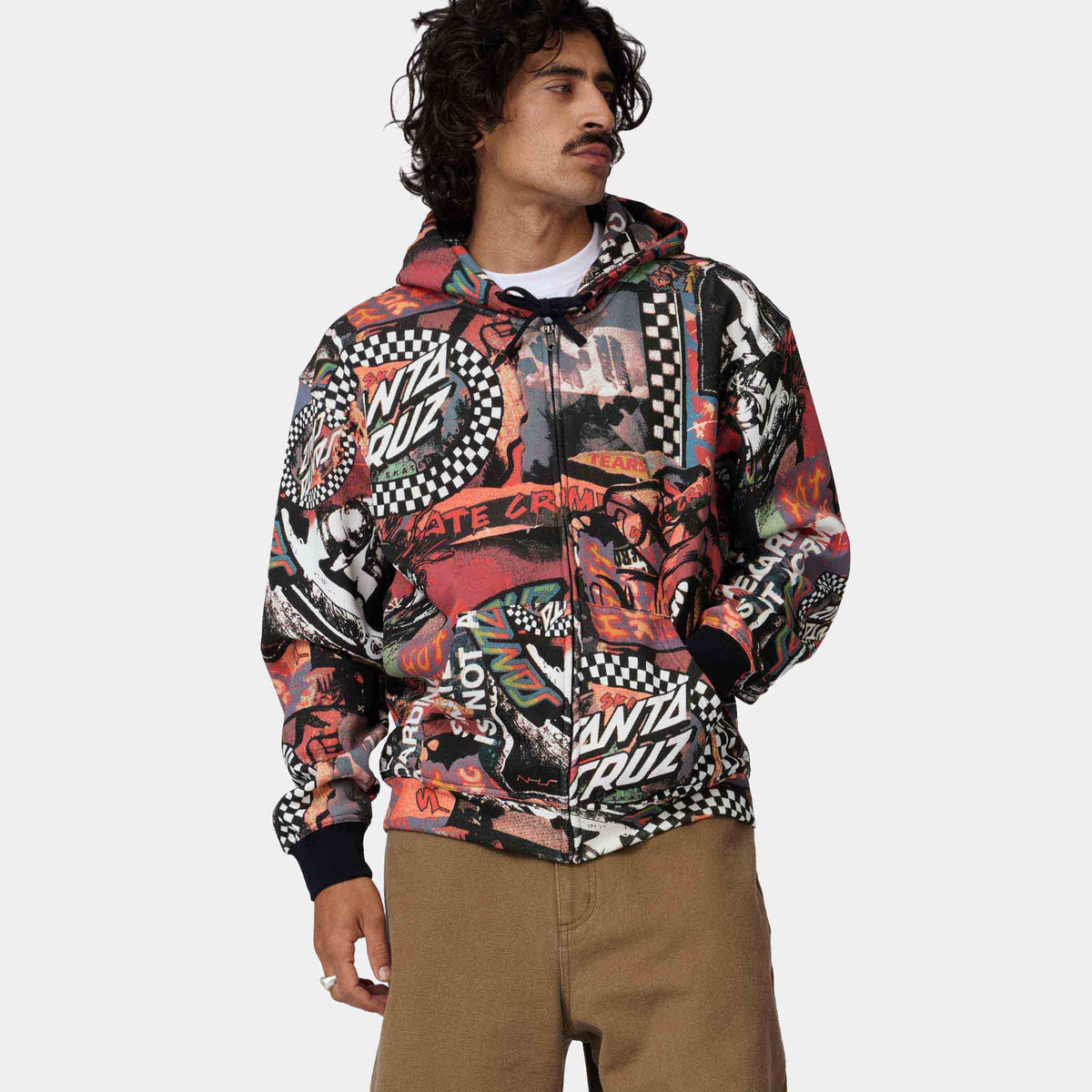 Santa Cruz Collage Zip Hoodie