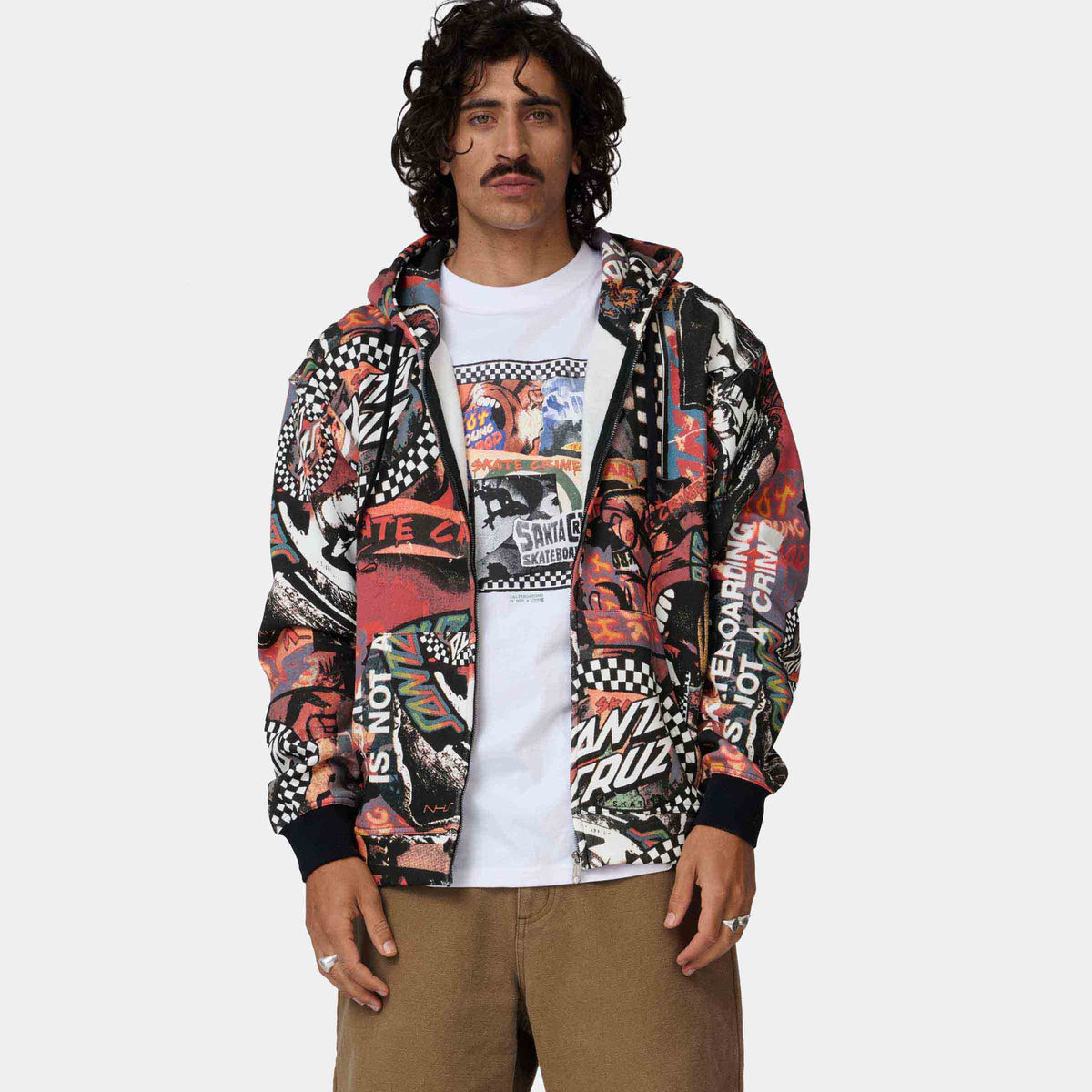 Santa Cruz Collage Zip Hoodie