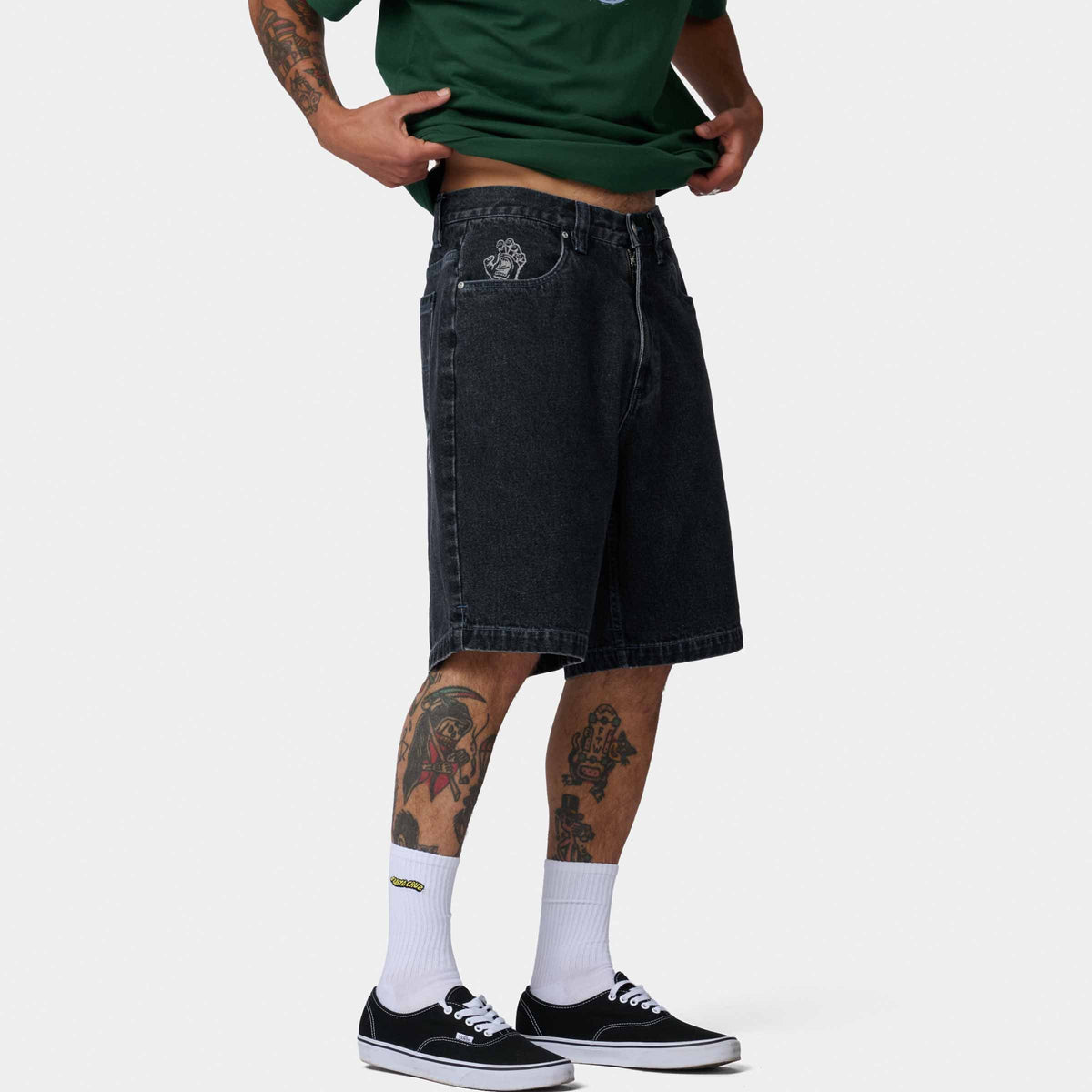 Santa Cruz Stamped Big Shorts - Black