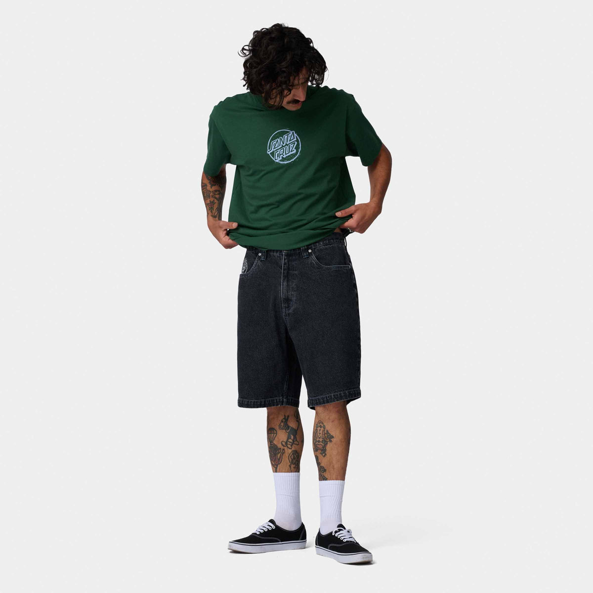 Santa Cruz Stamped Big Shorts - Black