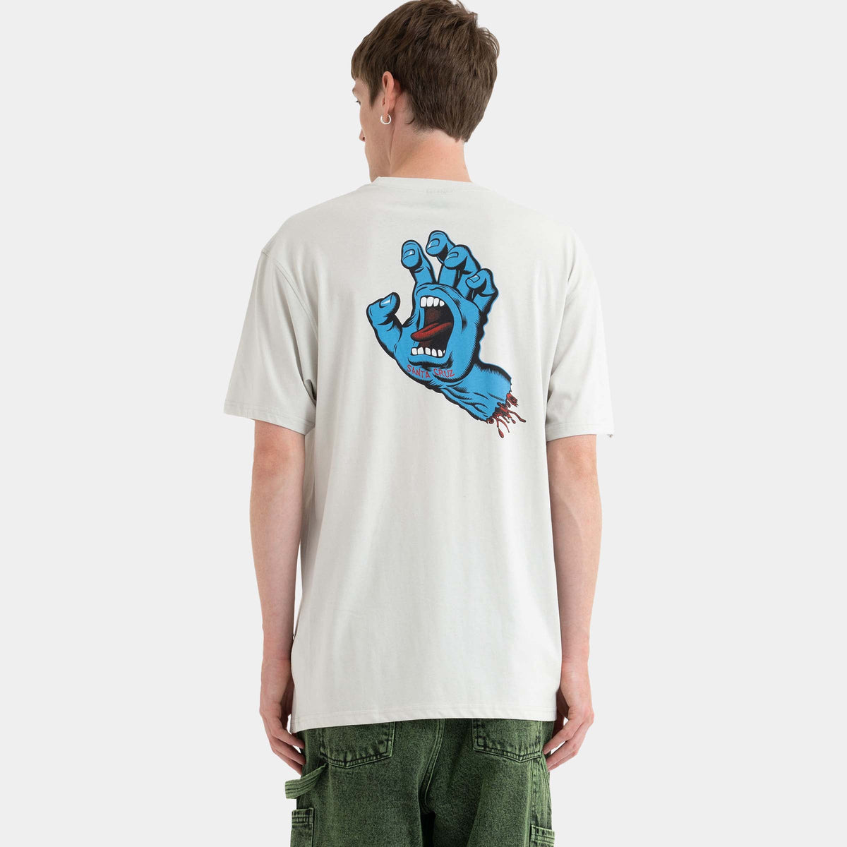 Santa Cruz Screaming Hand Chest T-Shirt - Mist