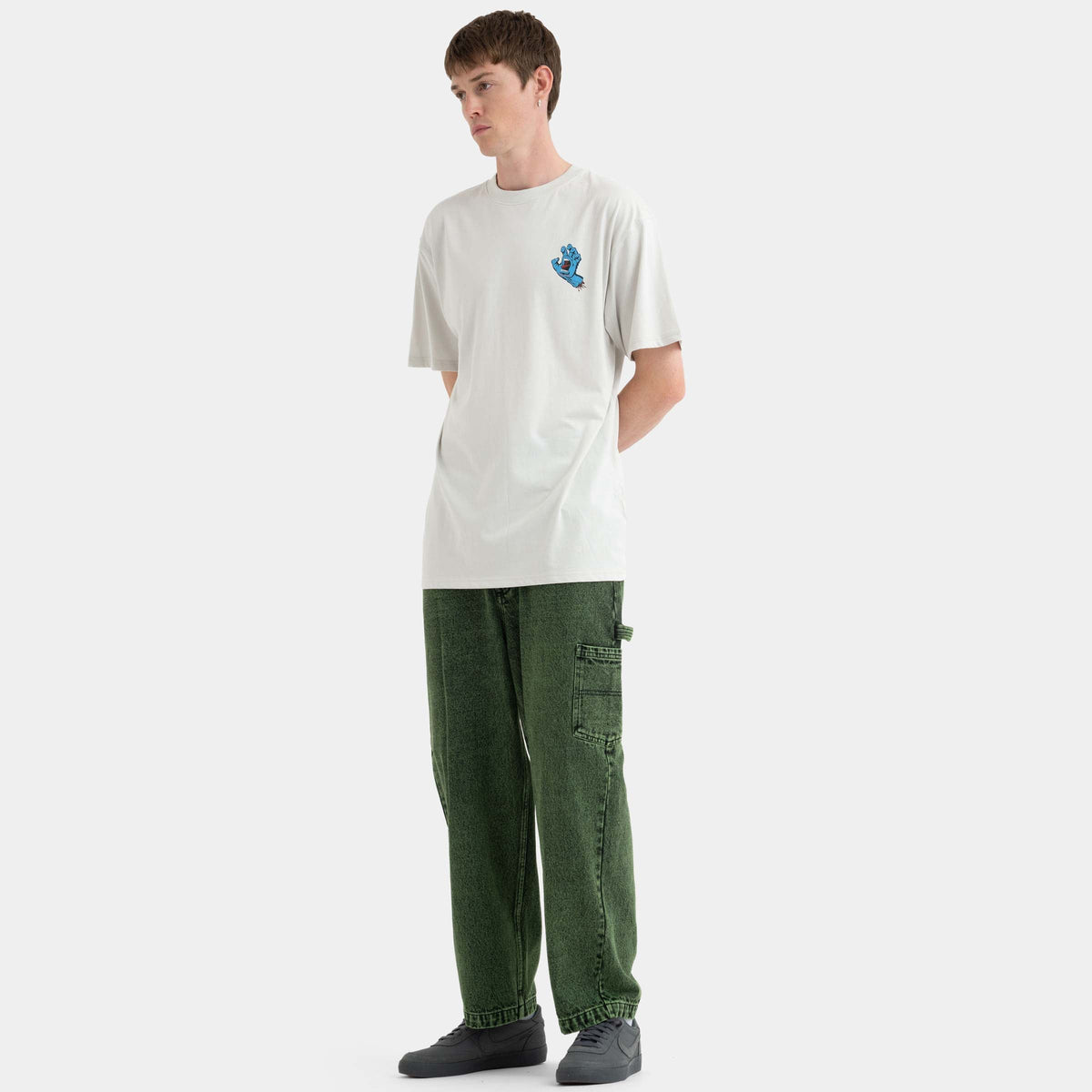 Santa Cruz Screaming Hand Chest T-Shirt - Mist