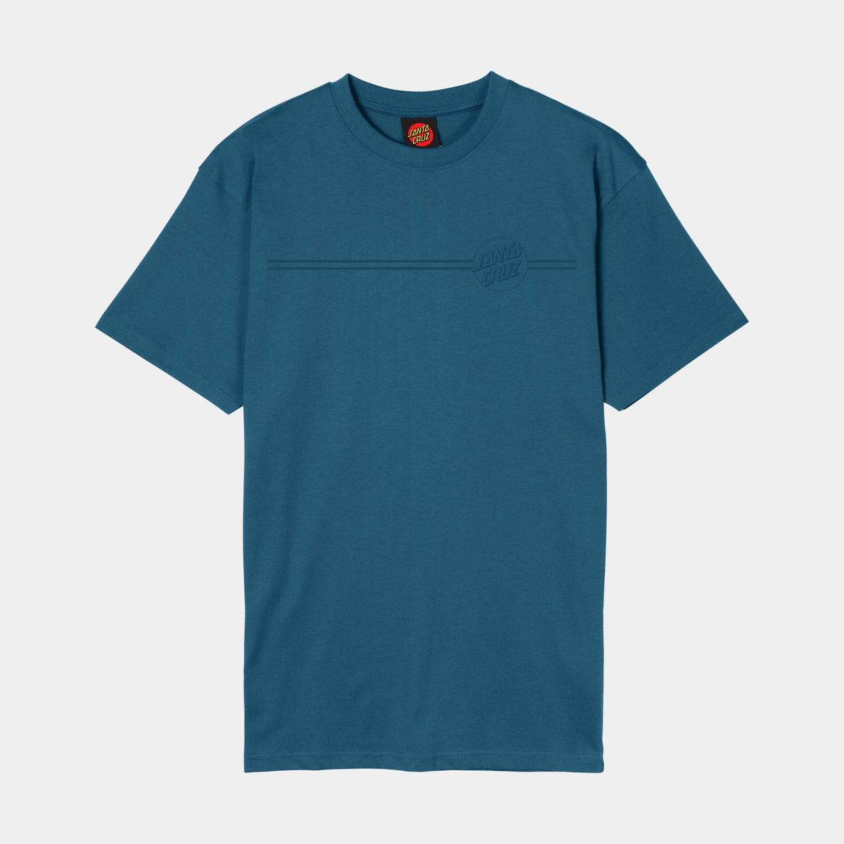 Santa Cruz Tonal Opus Dot Stripe T-Shirt - Dark Teal