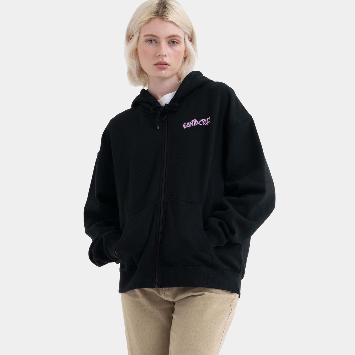 Santa Cruz Dizzy Daisy Women's Zip Hoodie - Black
