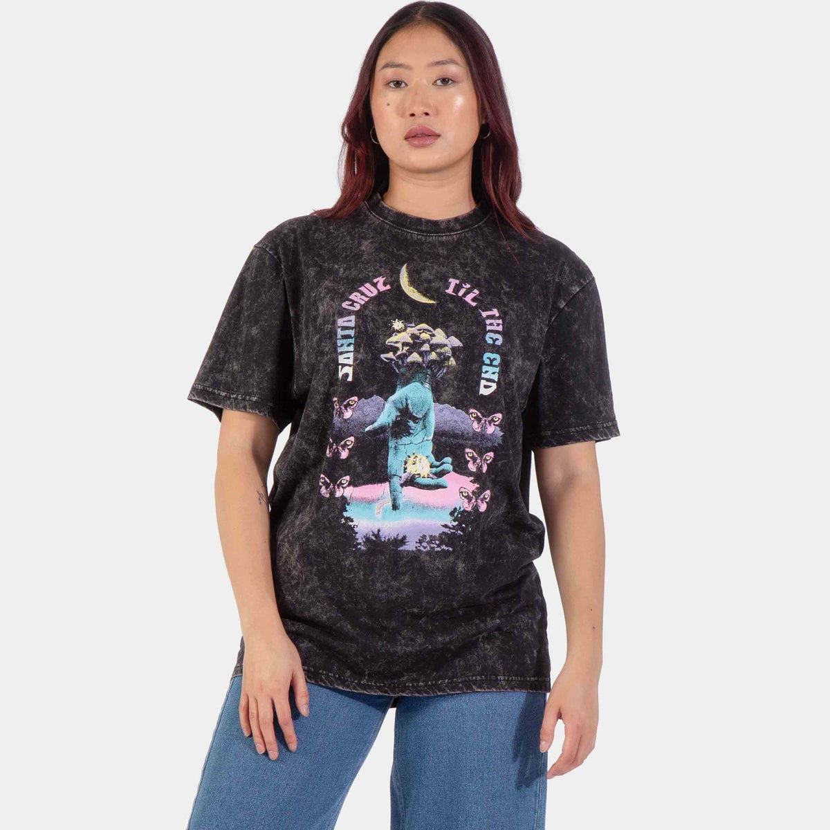 Santa Cruz Night Visions T-Shirt - Black Acid Wash