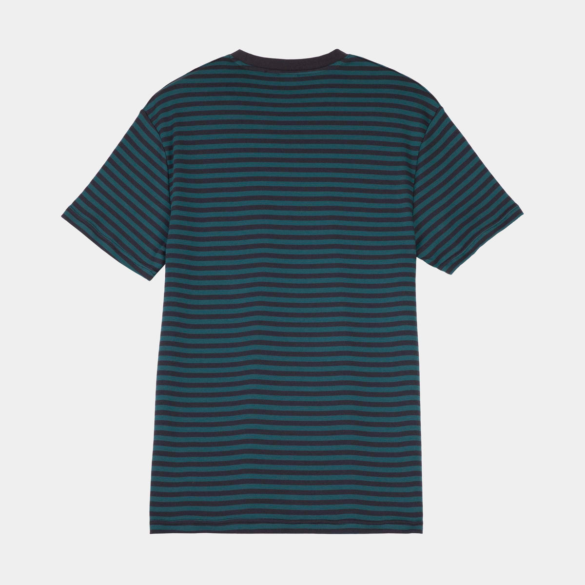 Santa Cruz Strip Emb T-Shirt - Deep Sea Black Wash Stripe