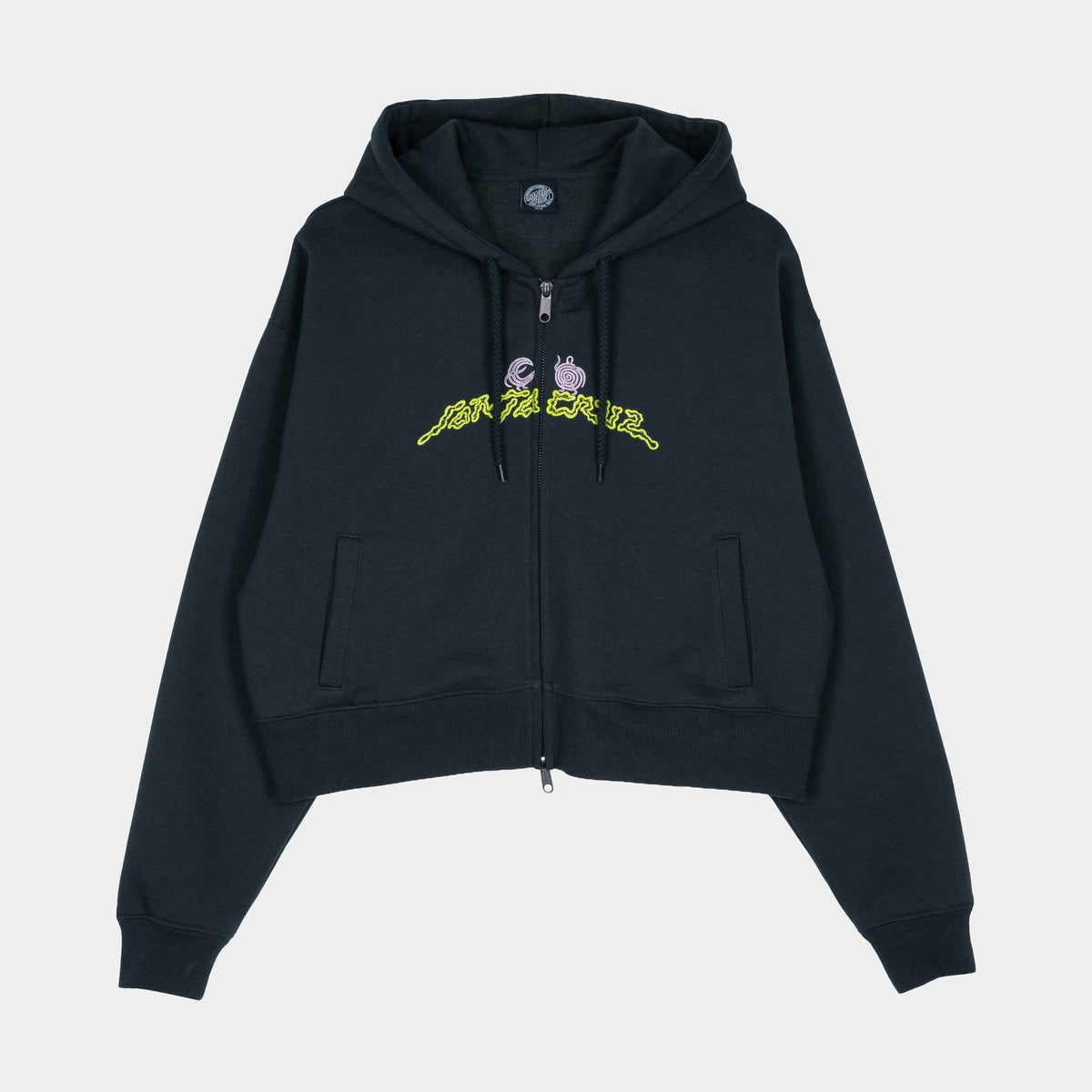 Santa Cruz Natural Bridges Zip Hoodie - Black Wash
