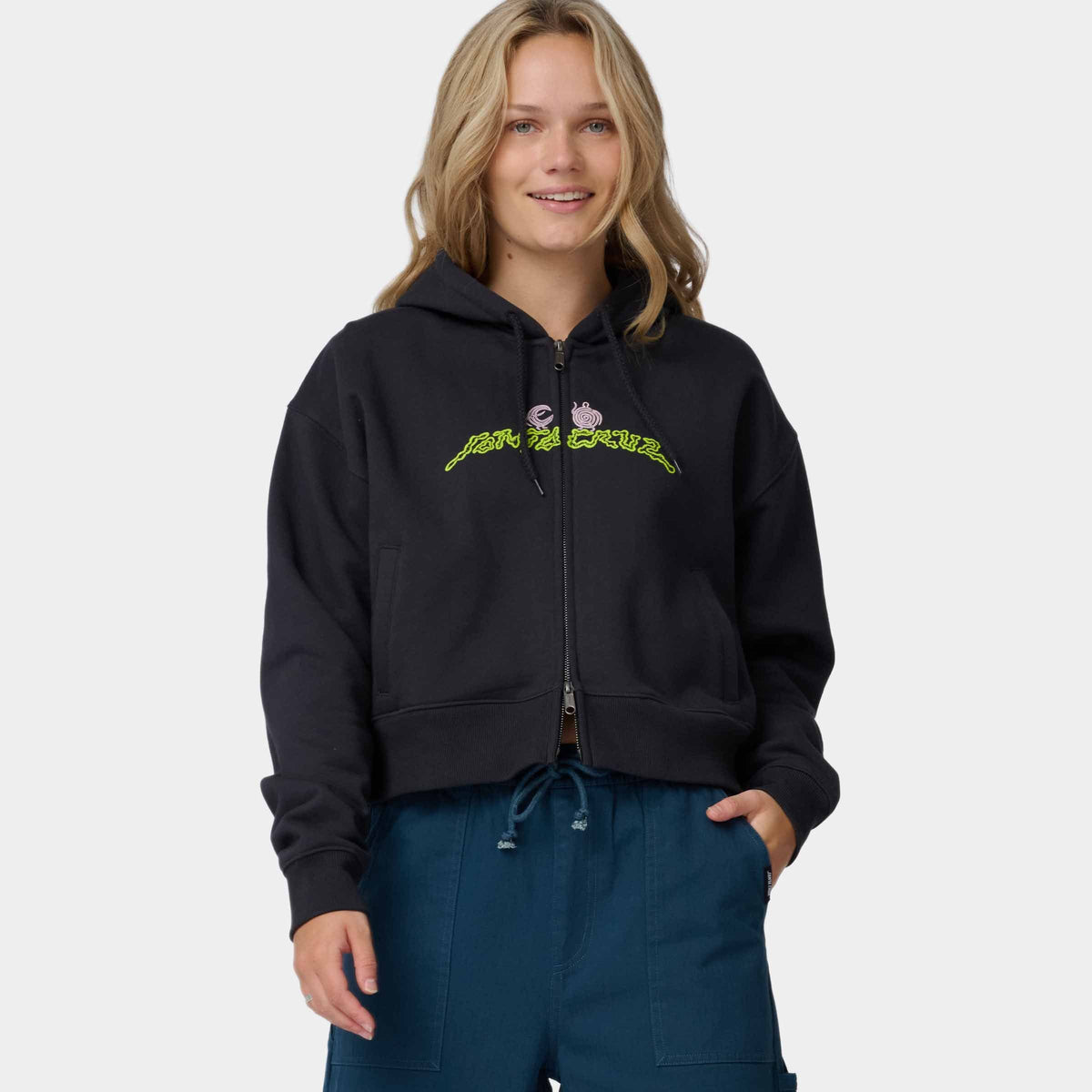 Santa Cruz Natural Bridges Zip Hoodie - Black Wash