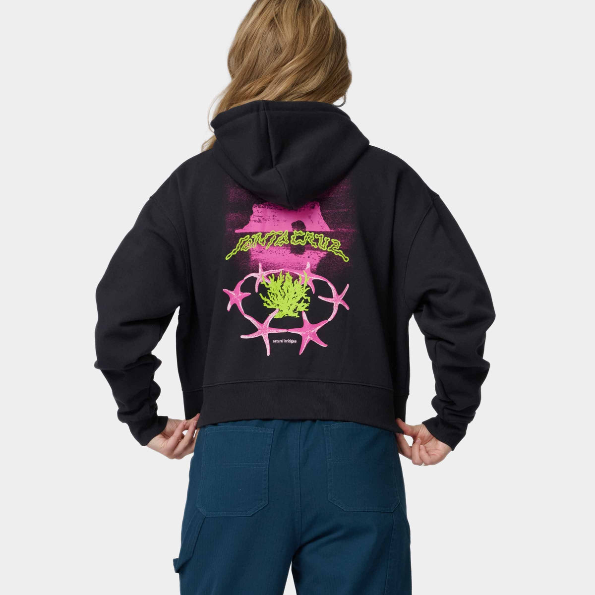 Santa Cruz Natural Bridges Zip Hoodie - Black Wash