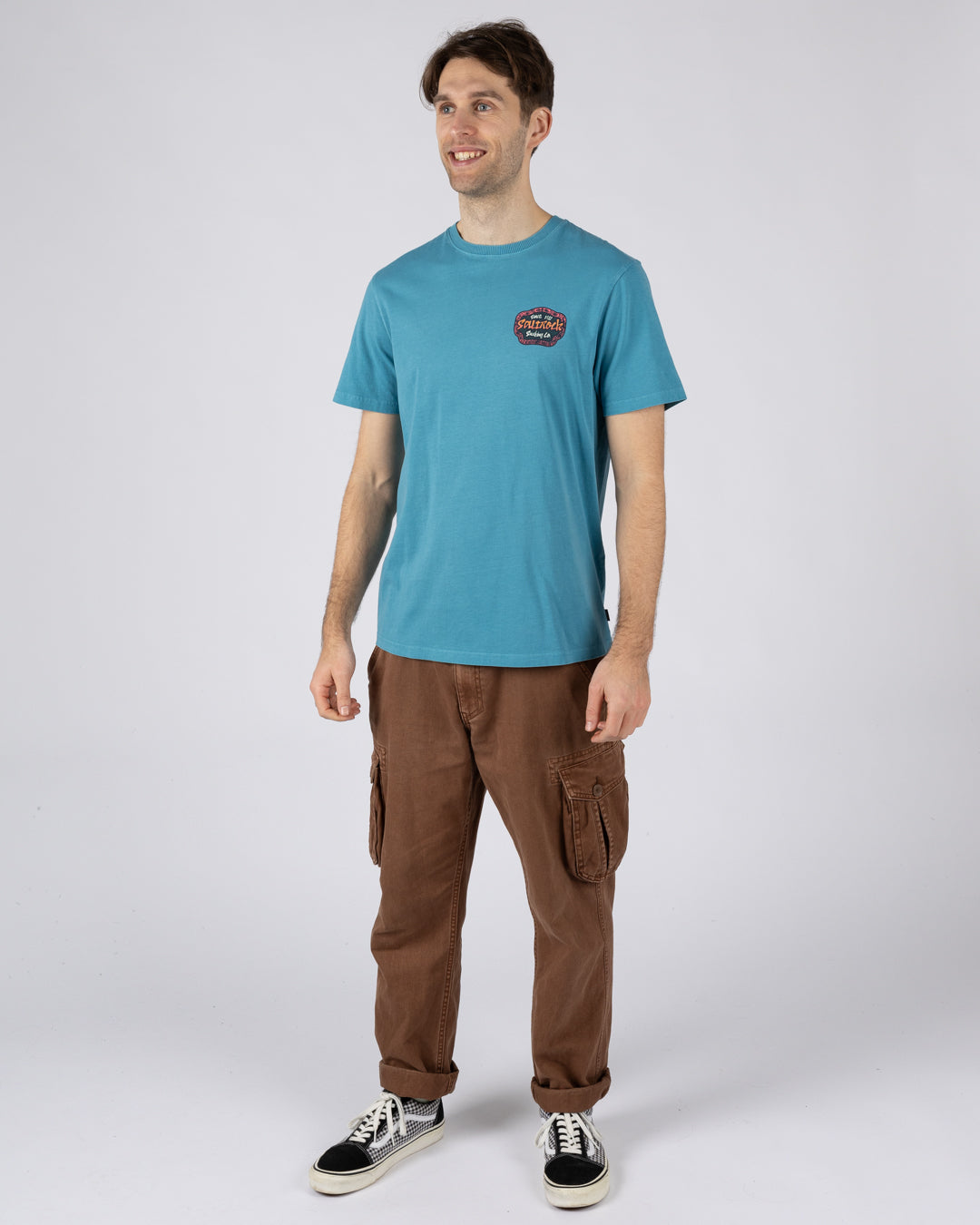 Saltrock Tribal Frame - Mens Short Sleeve T-Shirt - Bright Blue