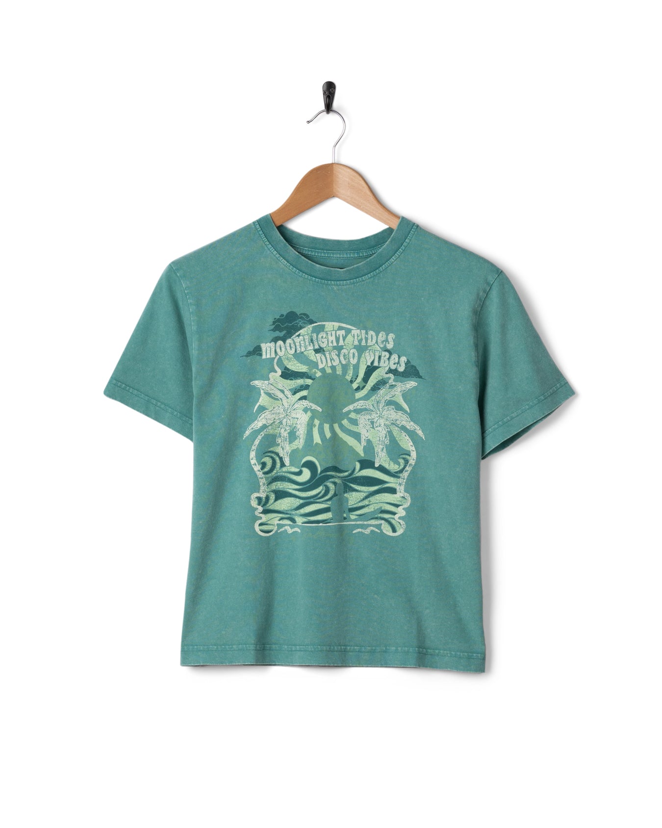 Saltrock Last Light - Womens Boxy Short Sleeve T-Shirt - Blue