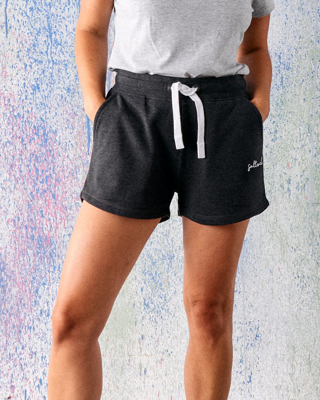 SALTROCK 'VELATOR' SWEAT SHORT - DARK GREY