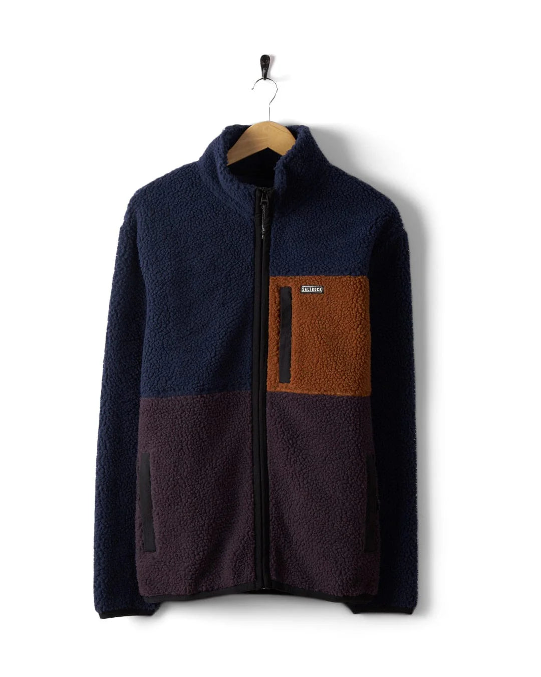 SALTROCK 'WYE' MENS ZIP BORG FLEECE - COLOURBLOCK