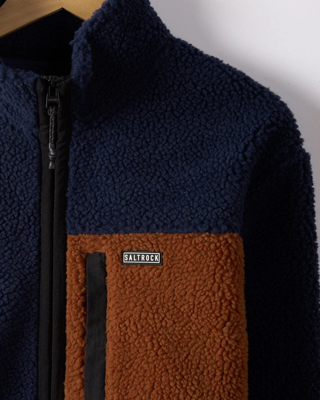 SALTROCK 'WYE' MENS ZIP BORG FLEECE - COLOURBLOCK