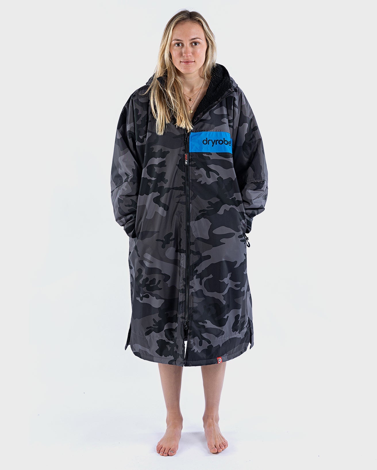 dryrobe® ADVANCE LONG SLEEVE - REMIX - BLACK CAMO BLACK BLUE