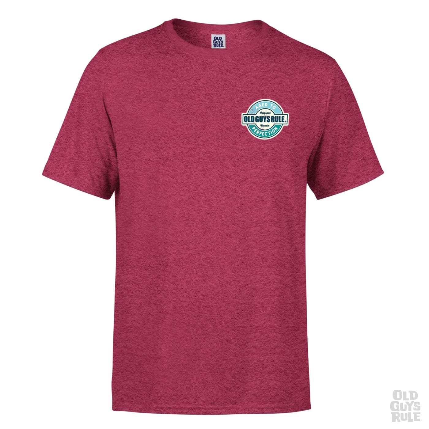 Old Guys Rule 'Aged To Perfection III' T-Shirt - Heather Cardinal