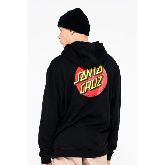 SANTA CRUZ CLASSIC DOT CHEST HOOD - BLACK