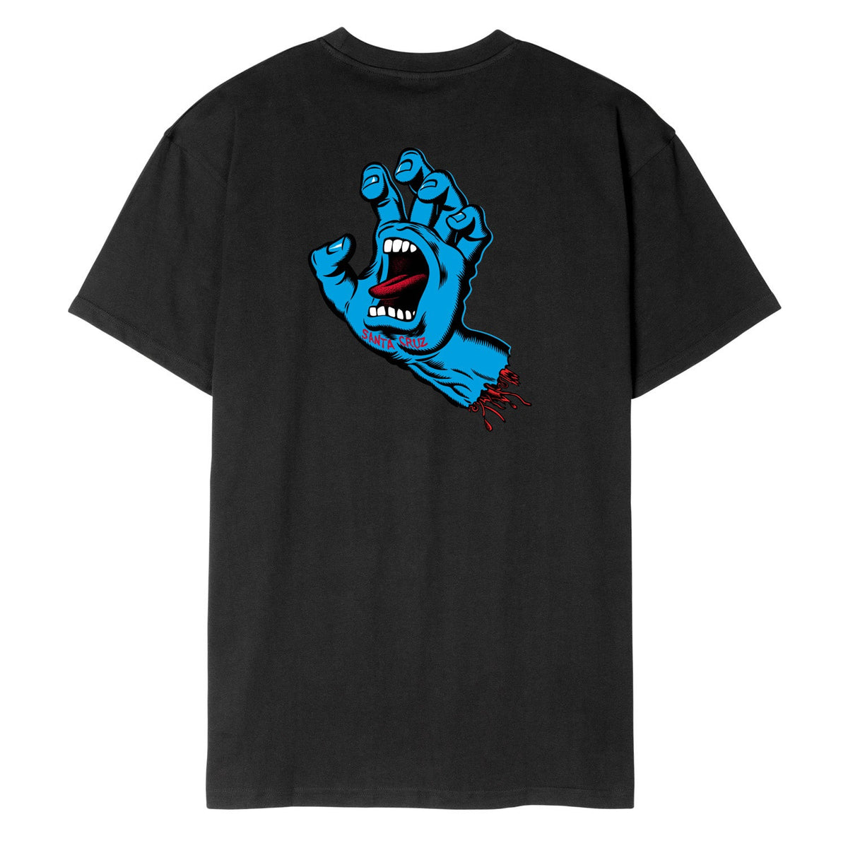 SANTA CRUZ SCREAMING HAND CHEST T-SHIRT - BLACK